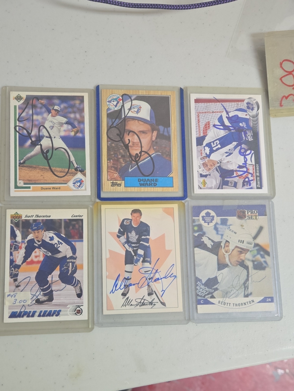 Toronto Sports Signed Sports Trading Card Display